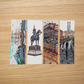 Glasgow/ Edinburgh Bookmark set of 4 (Art, travel, Scotland)