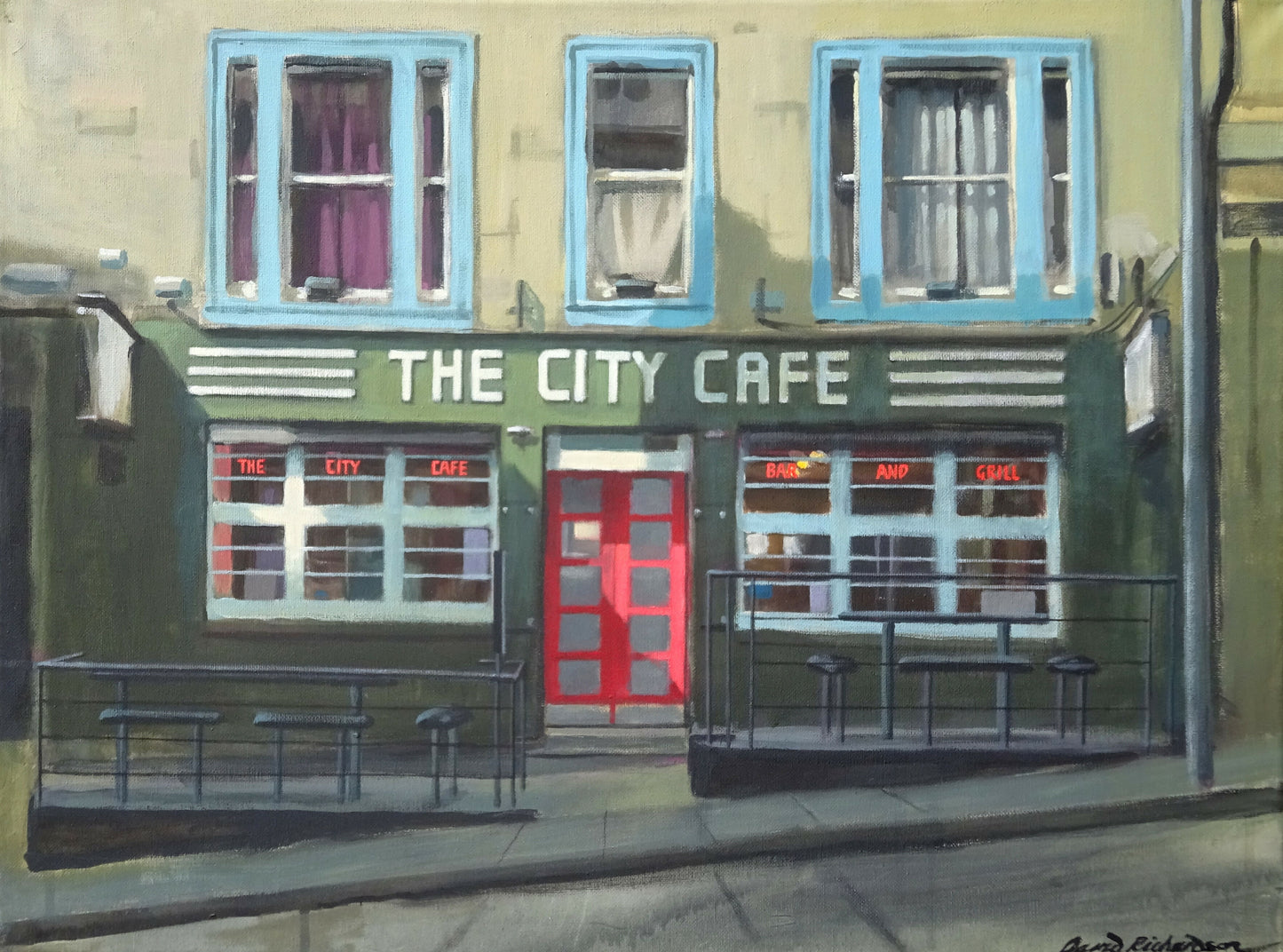 Edinburgh City Cafe. Art print.
