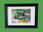 Celtic Park aerial view, football Art Print