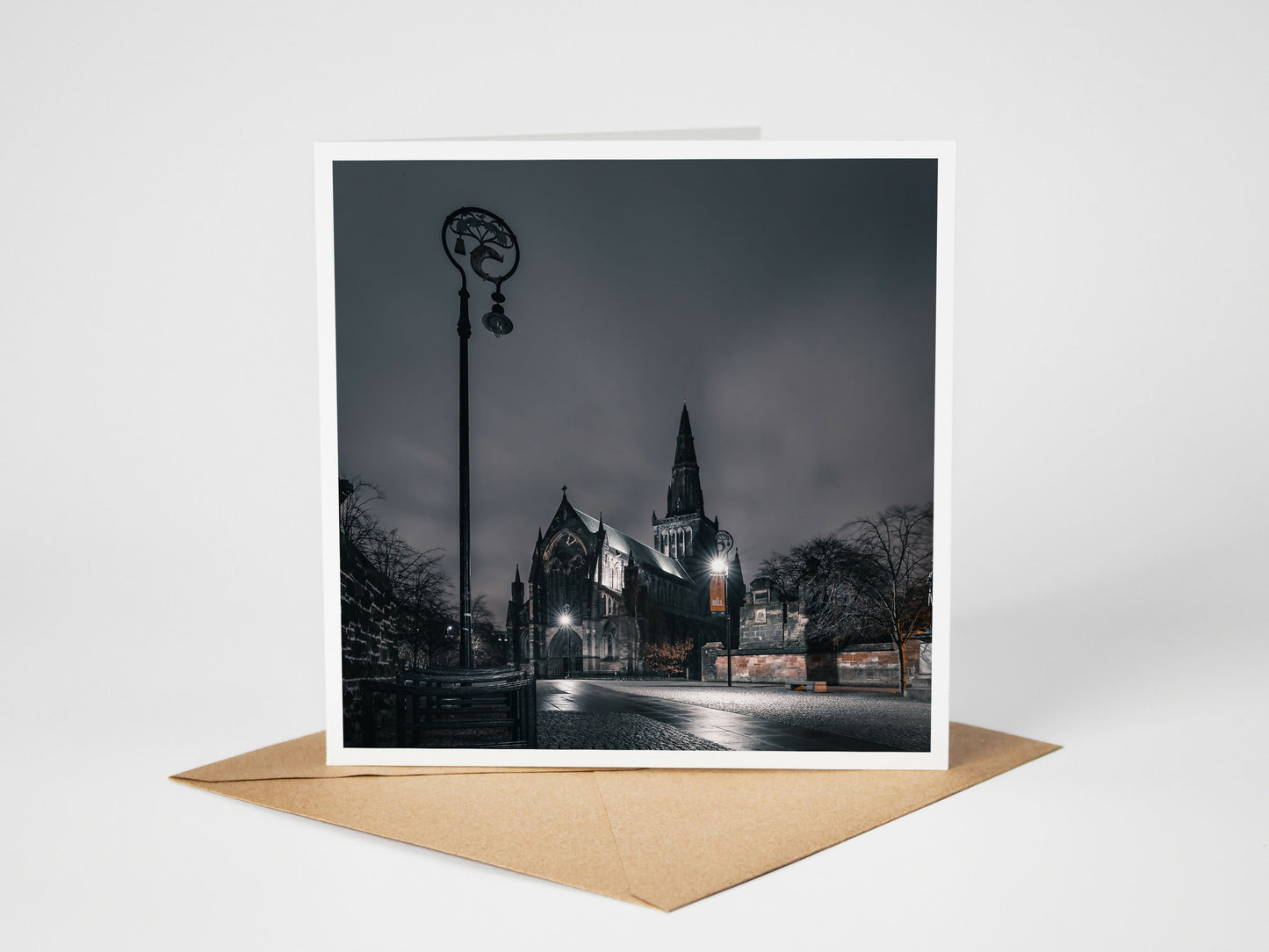 Midnight view of Glasgow Cathedral Greeting card