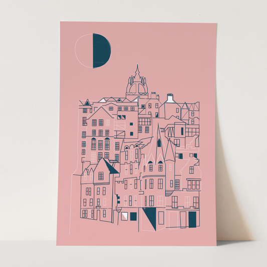 pink old town print