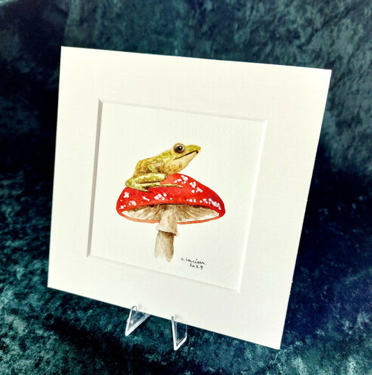 Original Watercolour_Toad on Toadstool (2)