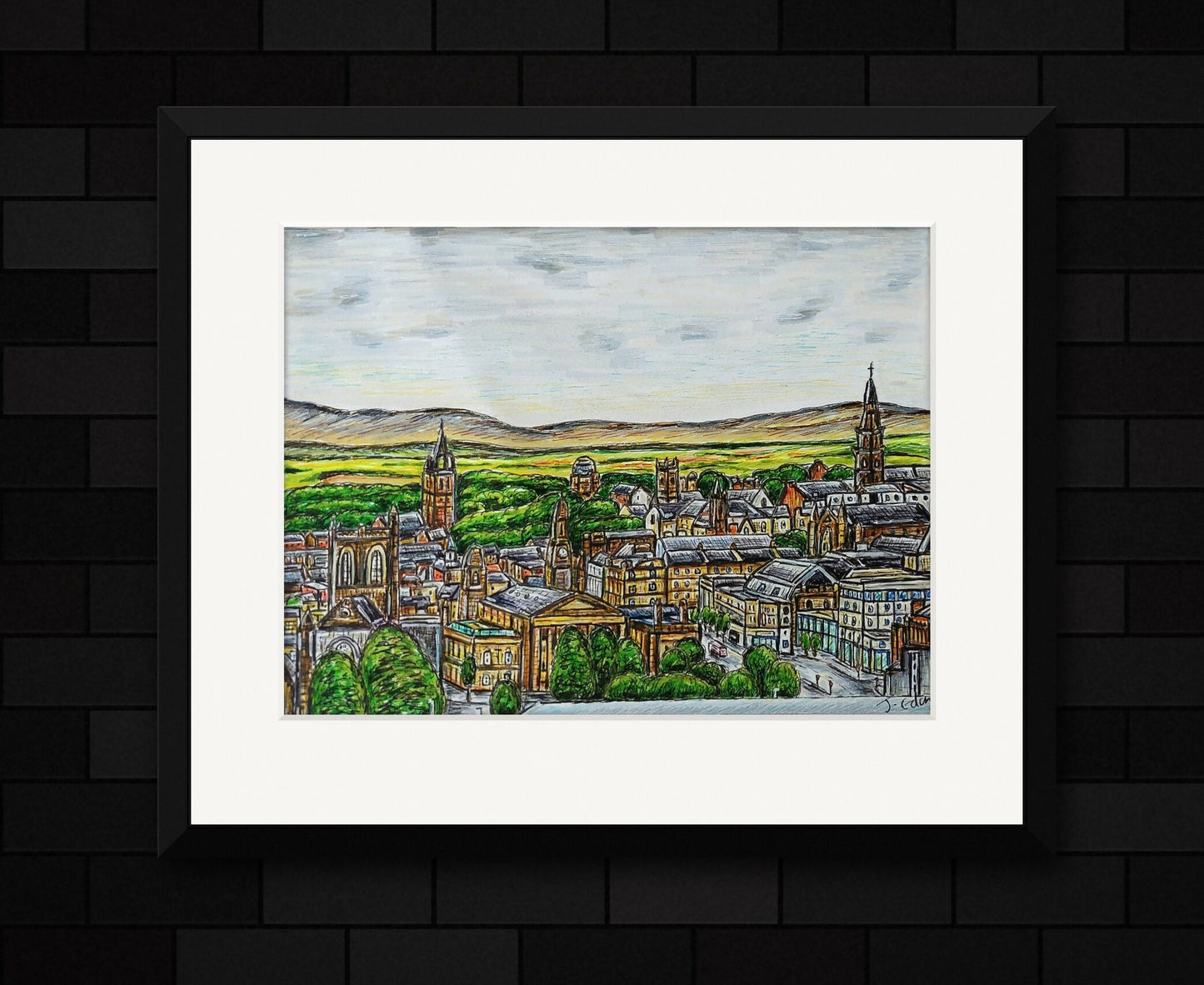 Paisley Skyline, Framed Art Print