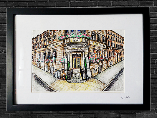 The Piper Bar Glasgow, Framed Art Print