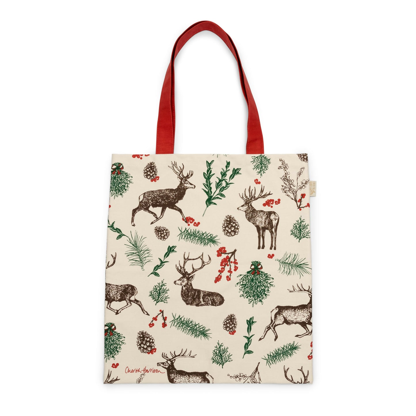Christmas Reindeer Shopper Tote Bag