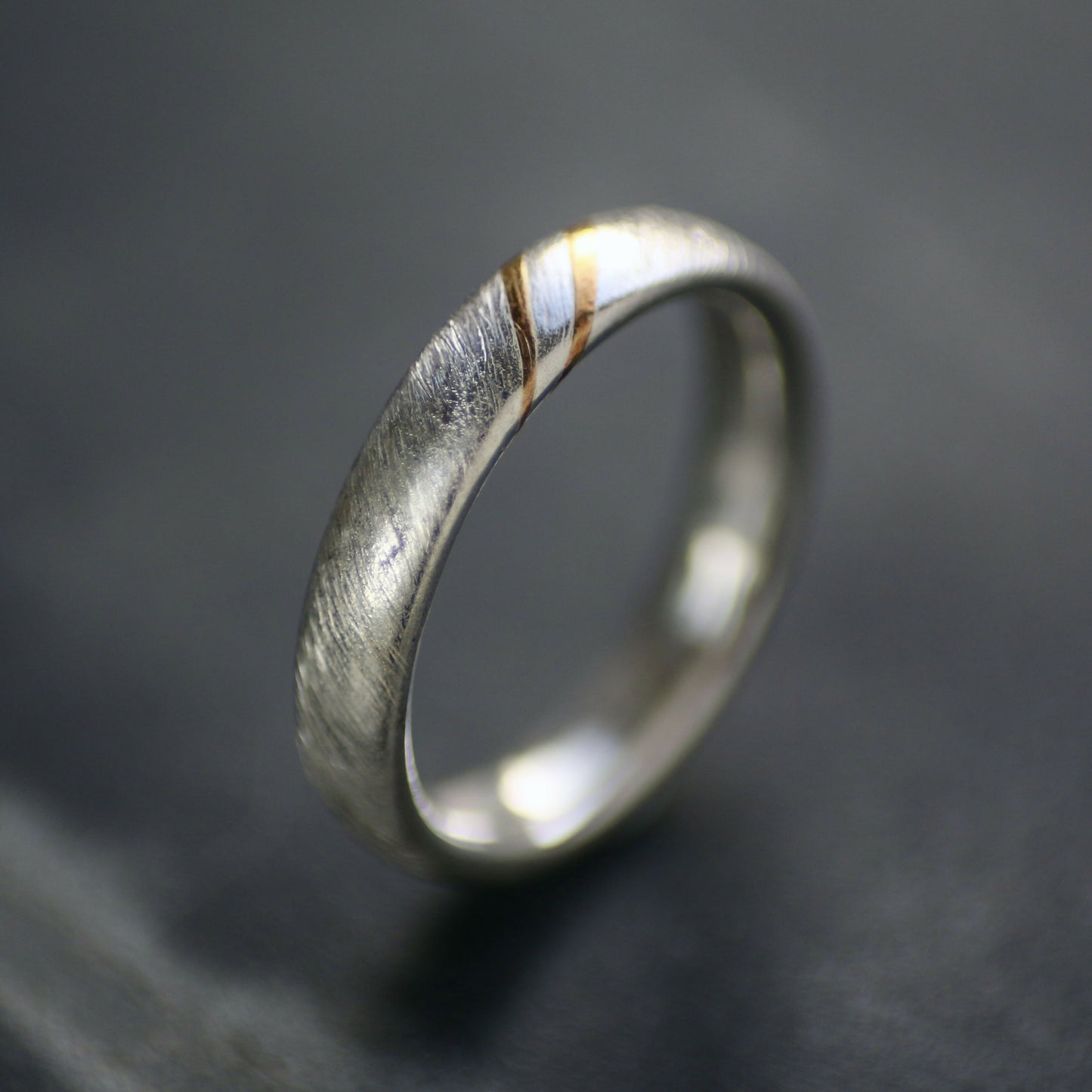 4mm Silver Bias Keum Boo Ring
