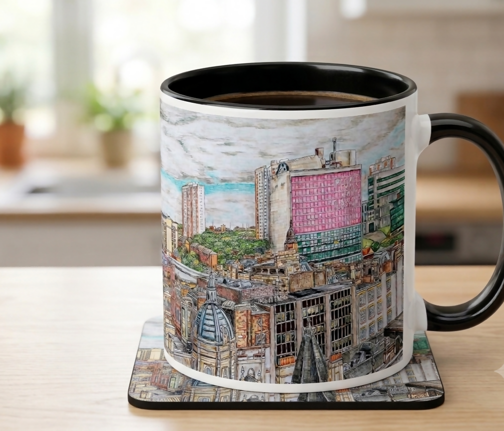 Ceramic 11oZ Mug Glasgow cityscape Design