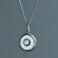 Lab Diamond Solid Sterling Silver Pebble Pendant Necklace