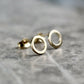Solid 9ct Yellow Gold Polished Halo Studs