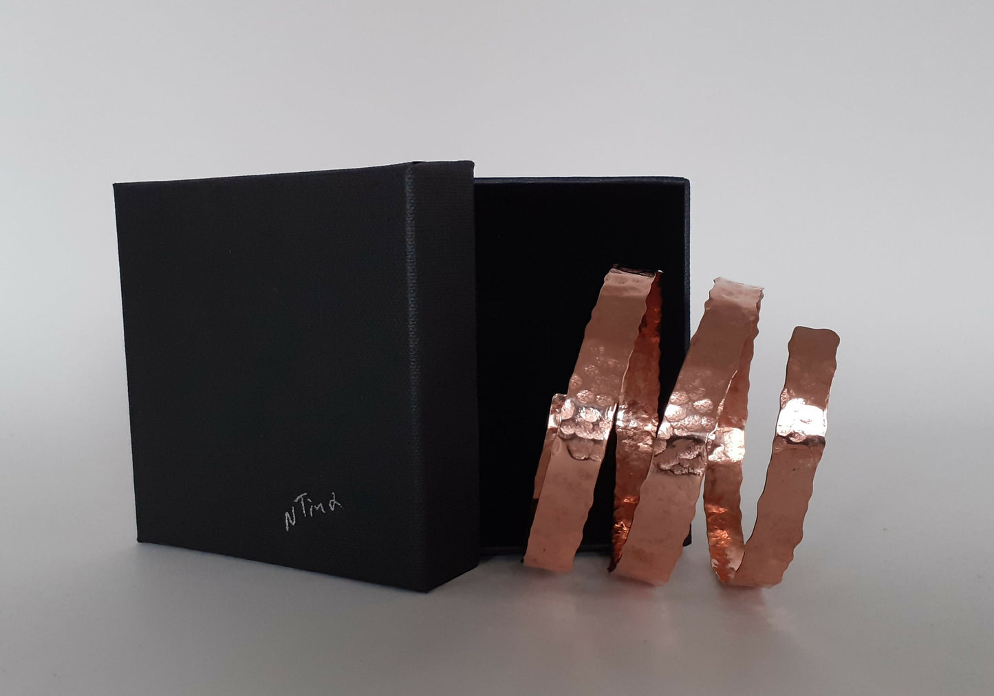 Hammered Bangle copper/brass #8