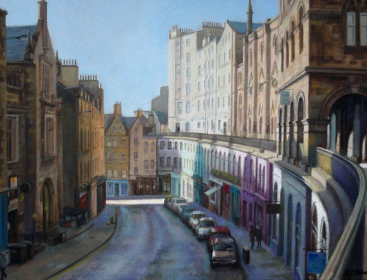 Victoria Street, Edinburgh. Art print.