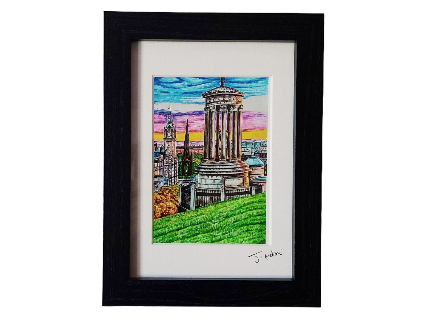 Edinburgh Carlton Hill Framed Giclee Art Print