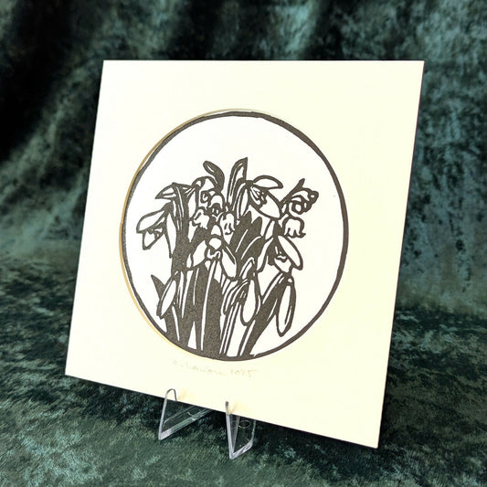 Snowdrops Linocut Print (3)