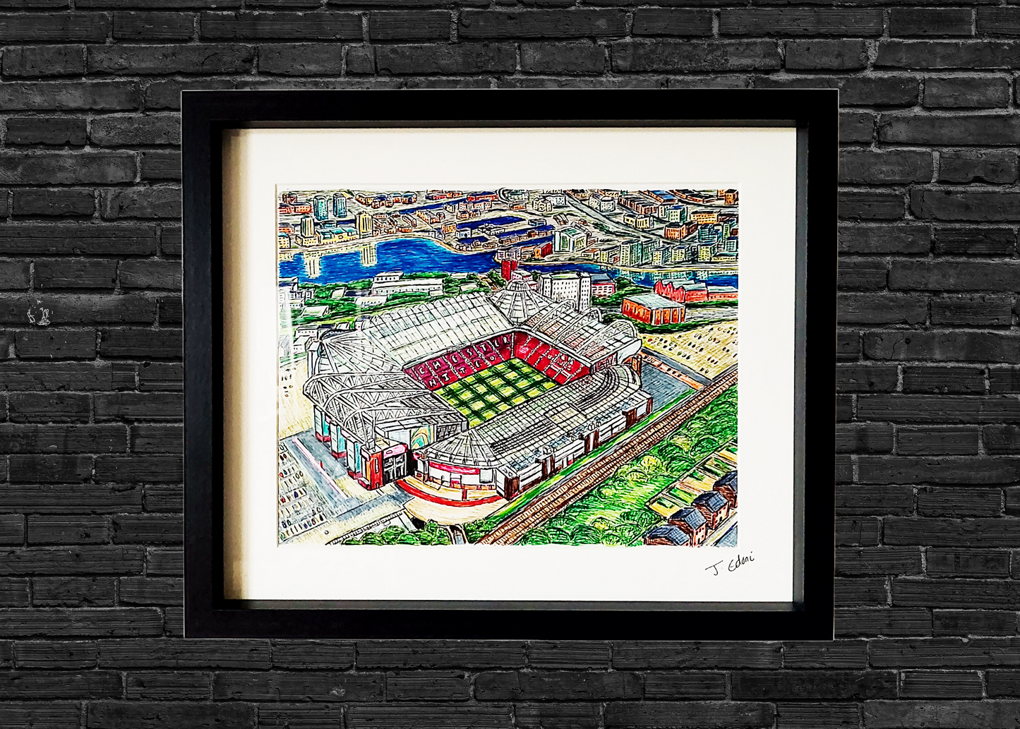 Old Trafford Stadium, Framed Art Print