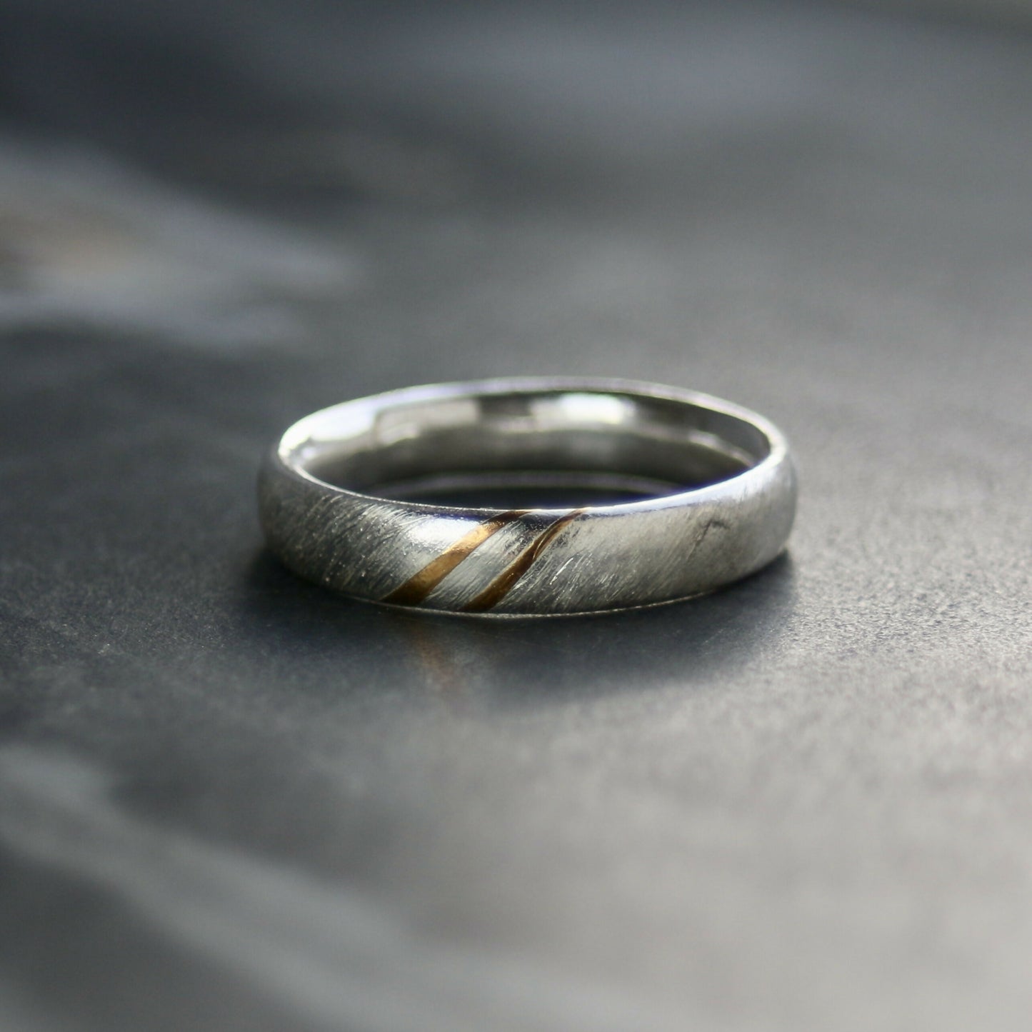 4mm Silver Bias Keum Boo Ring