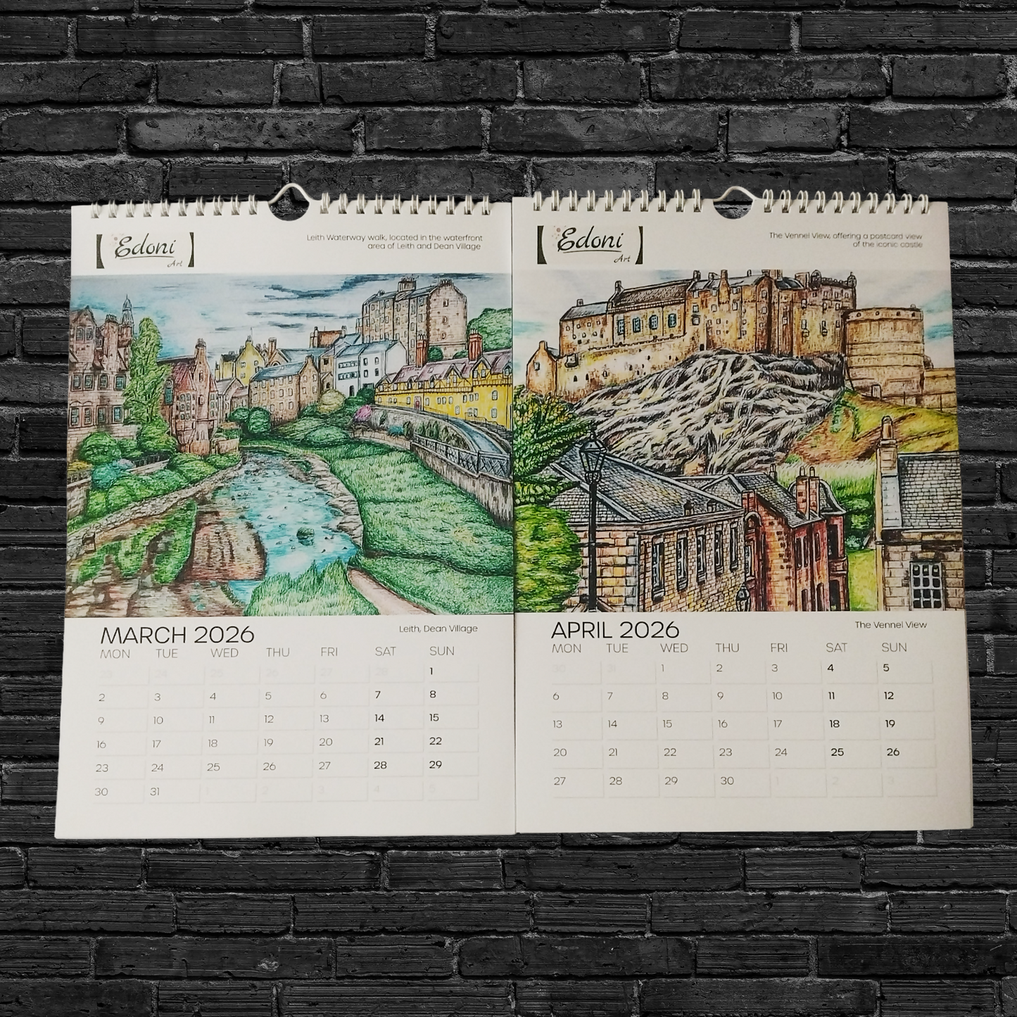 Limited Edition Edinburgh A4 Wall Calendar