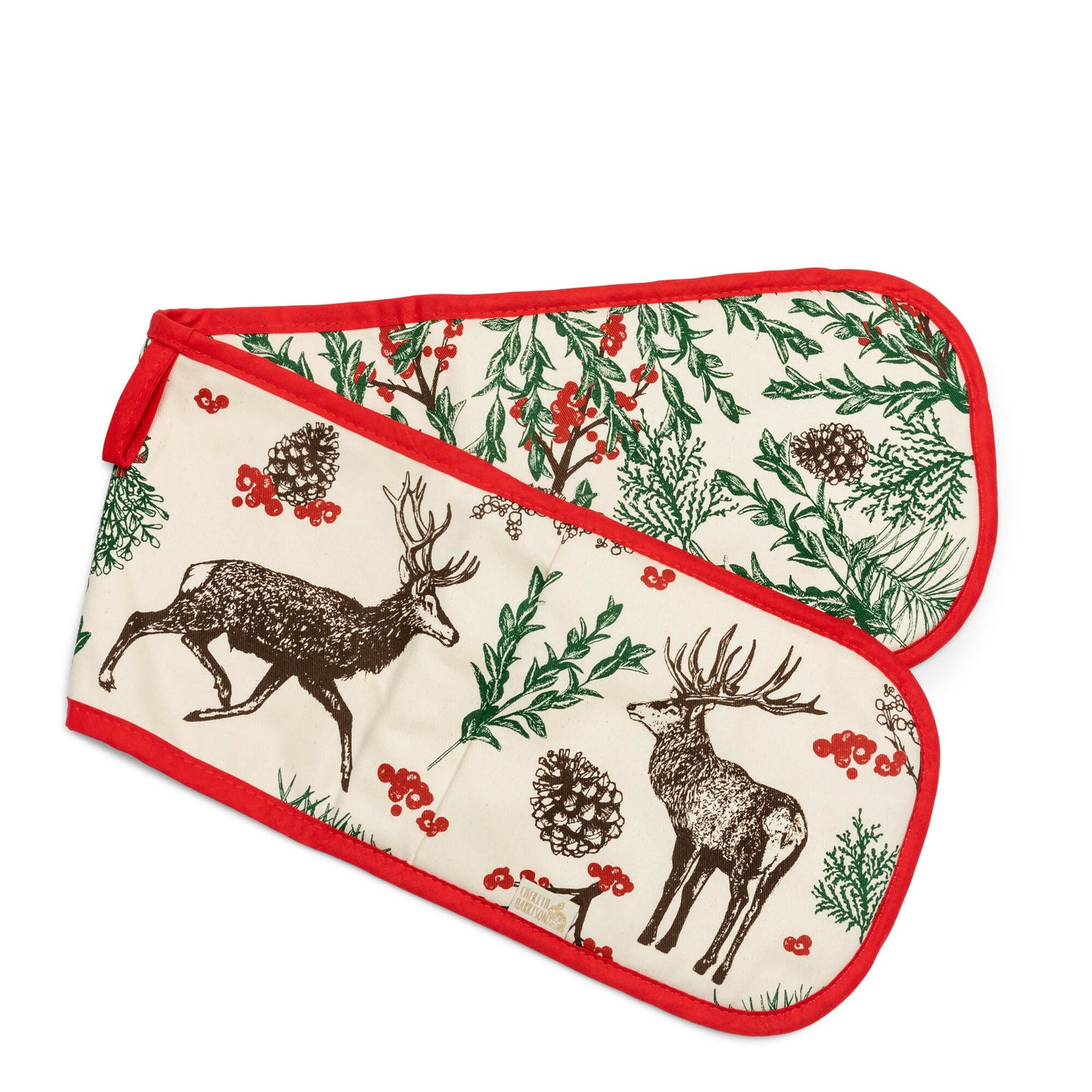Christmas Reindeer Garden Double Oven Gloves