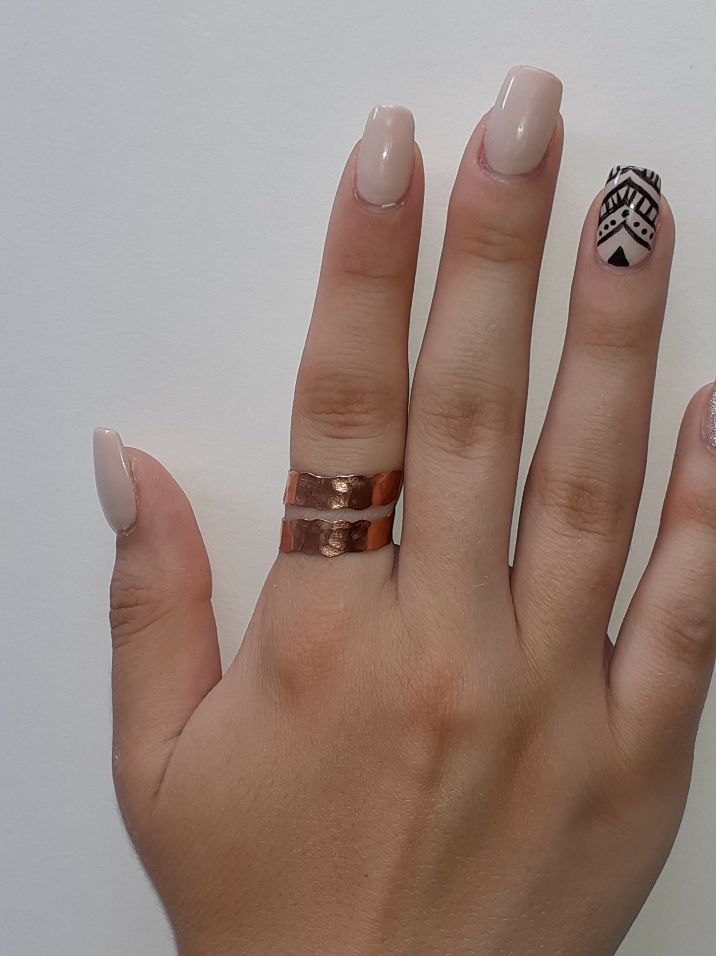 Adjustable Ring Snake brass/copper/silver #5