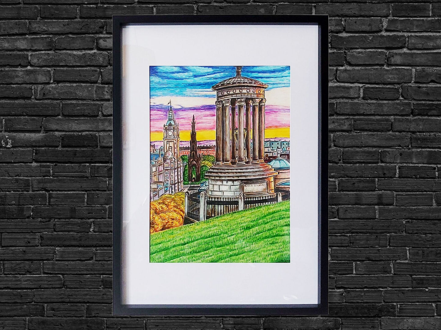 Edinburgh Carlton Hill Framed Giclee Art Print