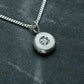 Lab Diamond Solid Sterling Silver Pebble Pendant Necklace