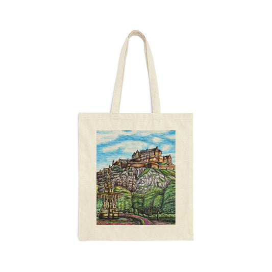 Edinburgh Castle cotton Tote bag