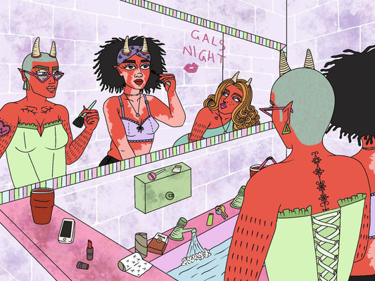 Love Letter To The Girls Bathroom A5 Art Print