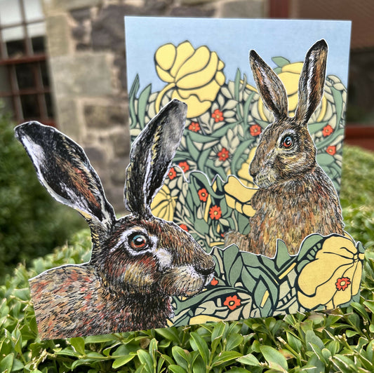 3D Hare Card
