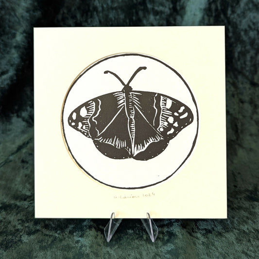 Moth Linocut Print (1)