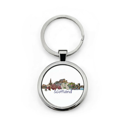 Scotland collage art Keyring