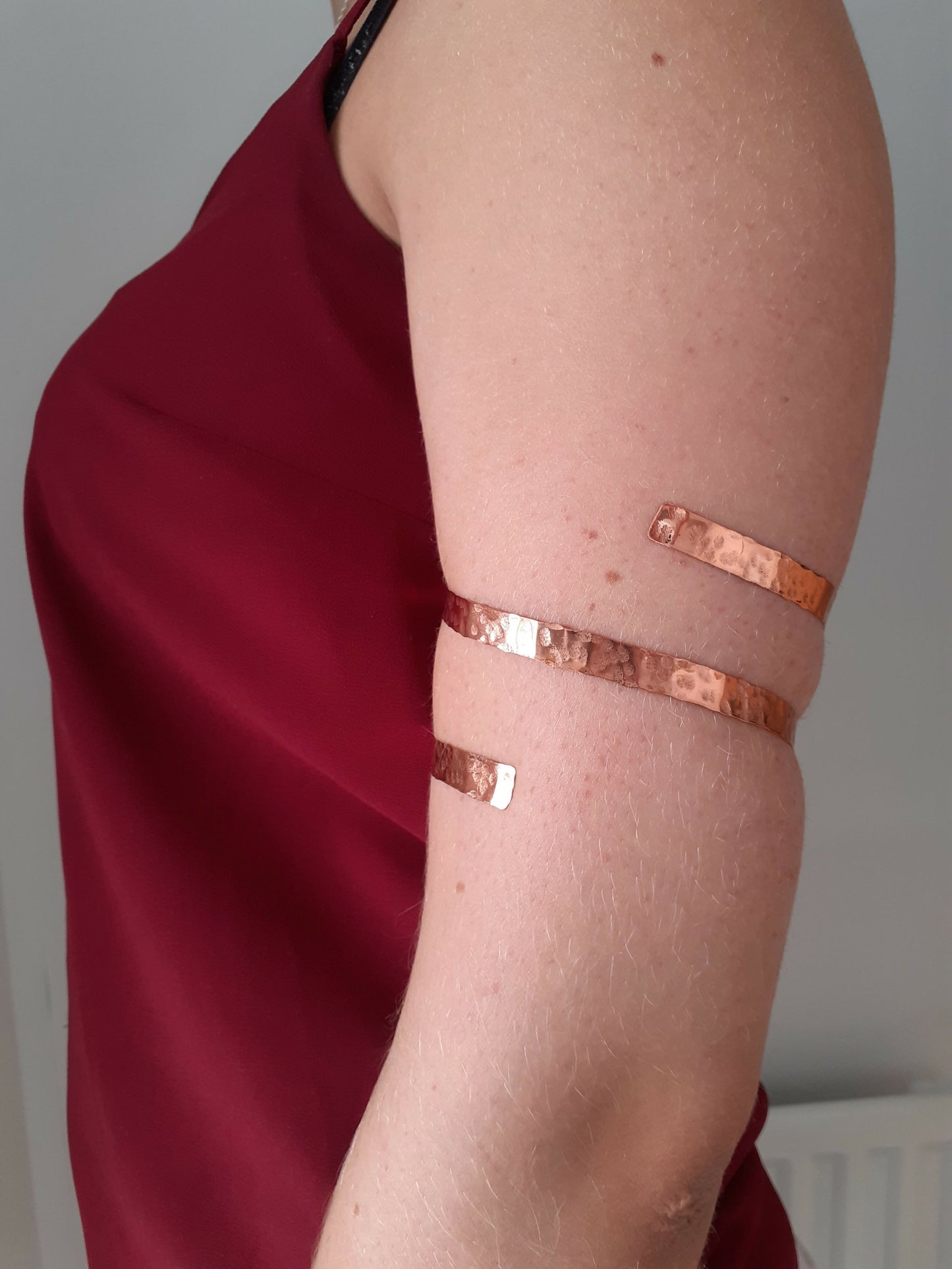 Hammered Bangle copper/brass #8