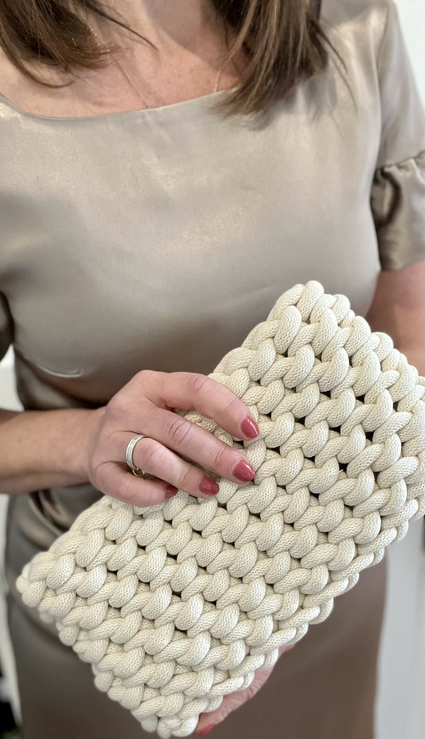 Off White Clutch Bag