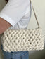 Off White Small Shoulder Bag with Zip