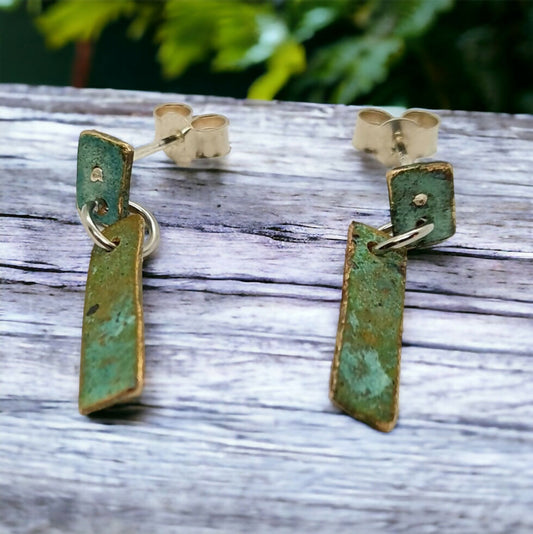 Drop earrings, Geometric Found-beneath