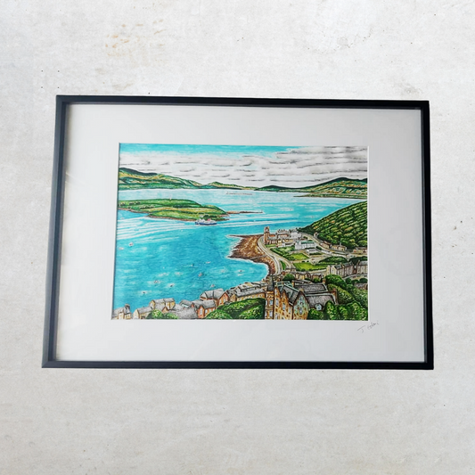 Oban Aerial View, Framed Art Print