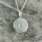 2mm Lab Diamond Solid Sterling Silver Pebble Pendant Necklace