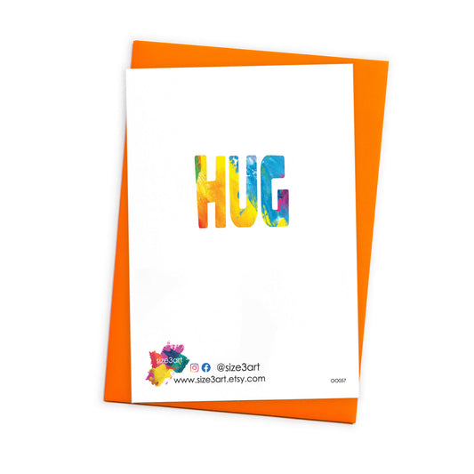 Big Hug Just For You | Thinking of You Card | Friend Card | Modern Sympathy Card