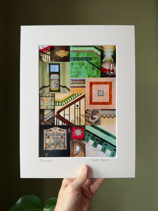Tenement (rectangular version) Glasgow print - signed mounted print 30 x 40cm - Stuart Brown Photography - FREE DELIVERY