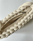 Off White Small Shoulder Bag with Zip
