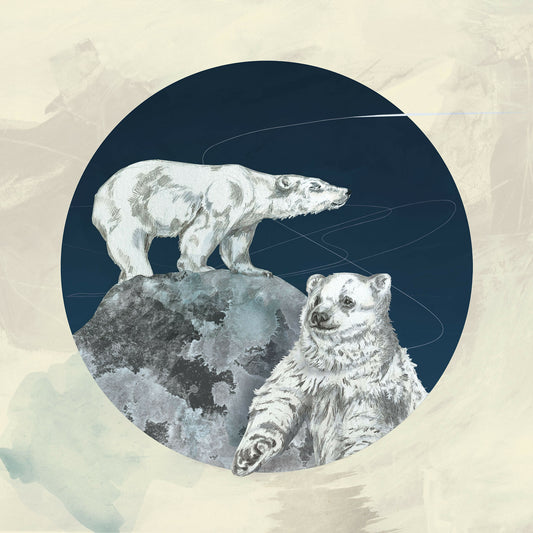 Polar Bears Rock - Mounted Giclee Print
