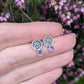 Sterling silver and amethyst earrings