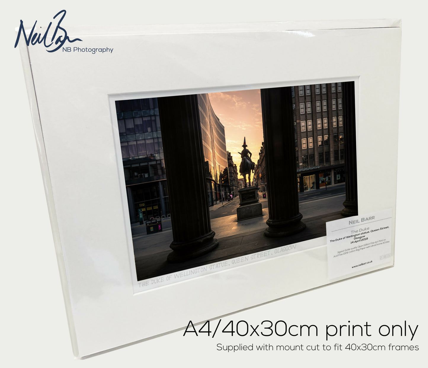 The Duke Queen Street Glasgow Scotland - A4 (40x30cm) Framed/Unframed Fine Art Photo Print