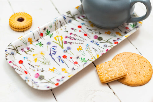 Wildflowers Watercolour Snack Tray