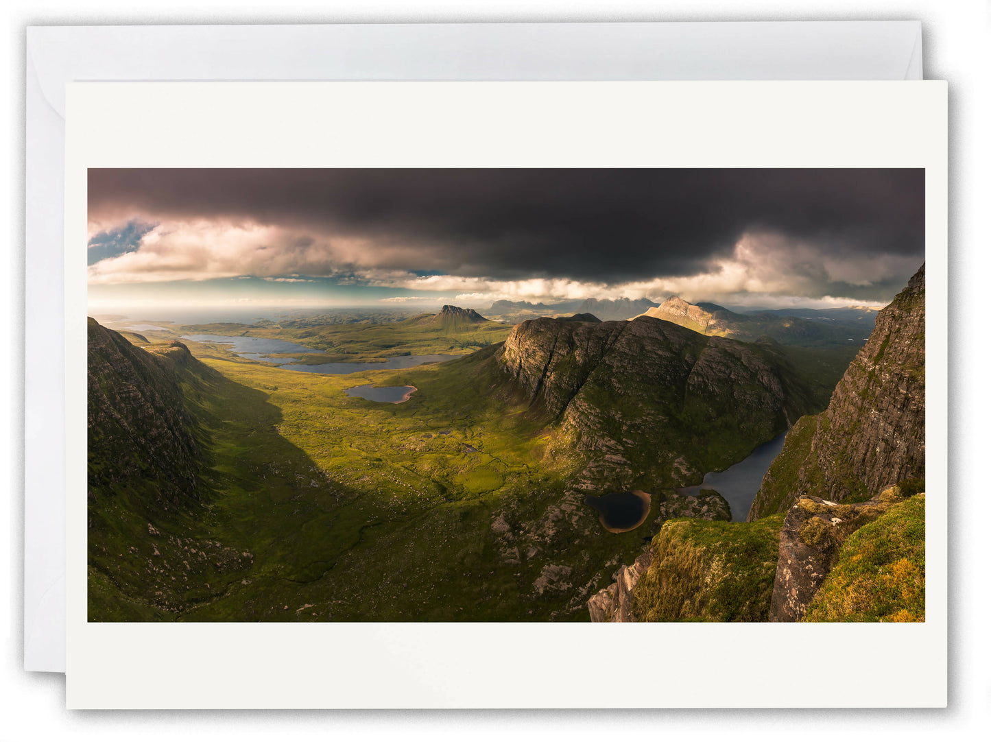 Inverpolly & Assynt from Coigach - Scotland Greeting Card - Blank Inside