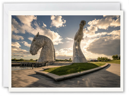 The Kelpies, Falkirk - Scotland Greeting Card - Blank Inside