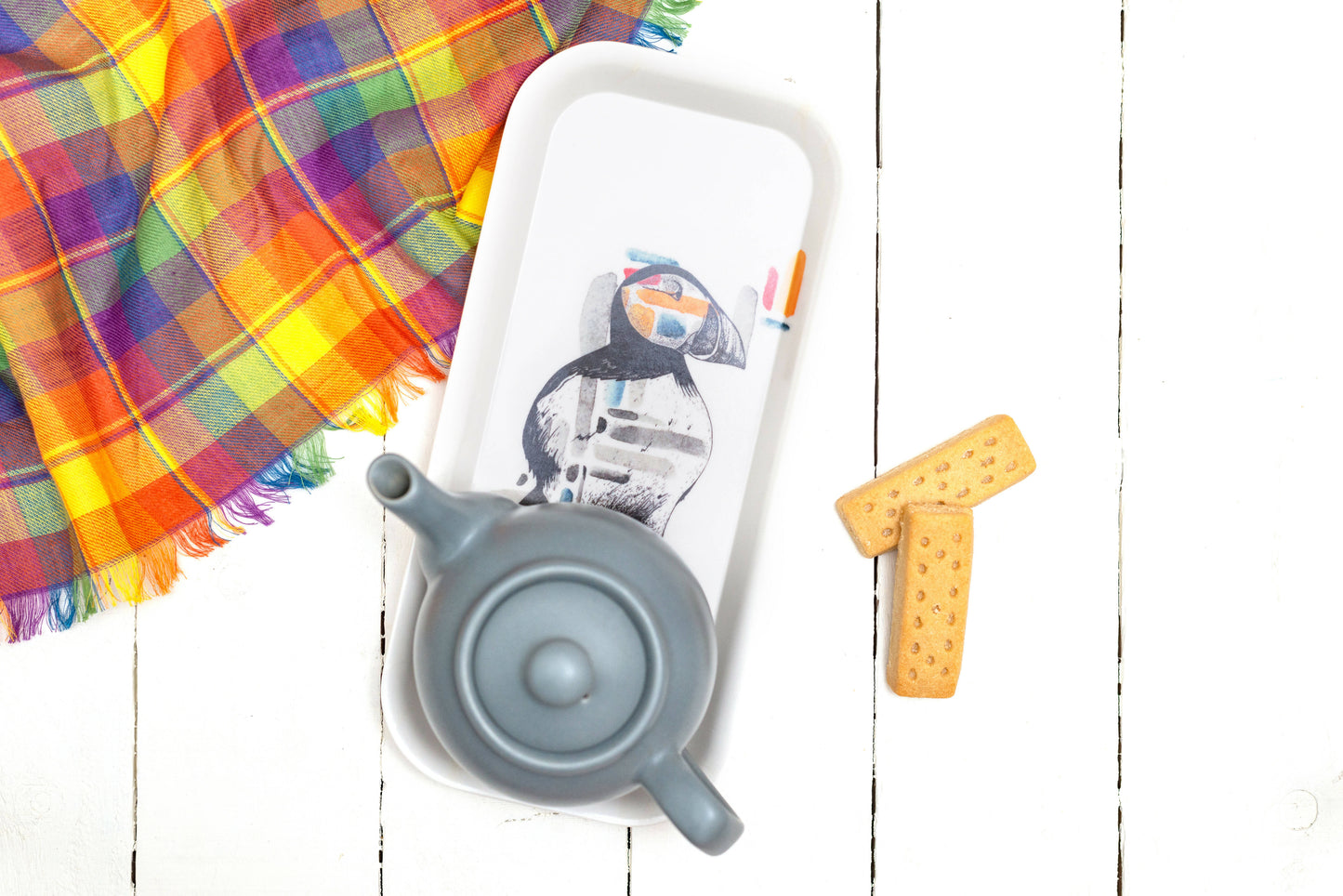 Puffin Watercolour Snack Tray