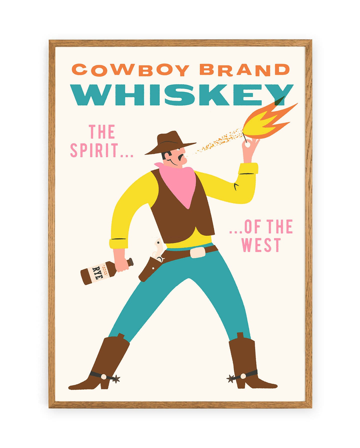 Cowboy Brand Whiskey Print
