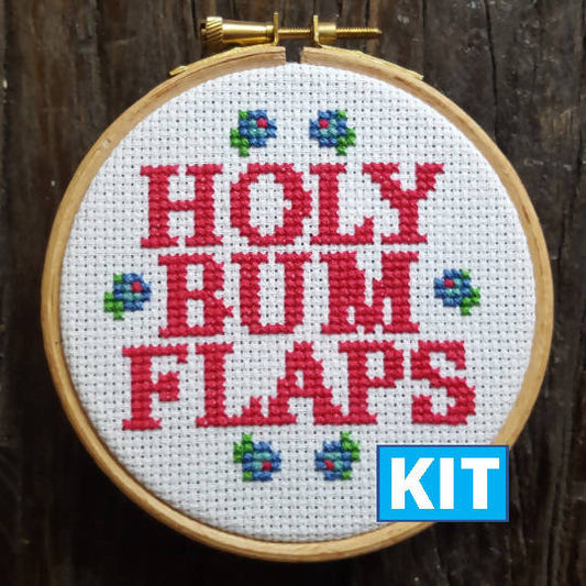 Holy Bum Flaps Cross Stitch Kit