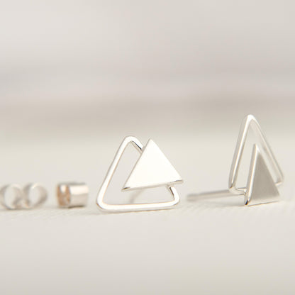 Double Triangle Studs