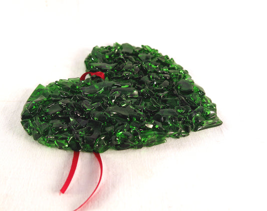 Buckfast Glass Heart Hanging