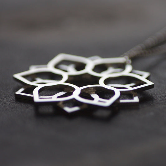 3D Printed Silver Array Pendant
